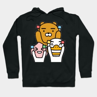 KakaoTalk Friends Tube, Apeach & Ryan Trio Hoodie